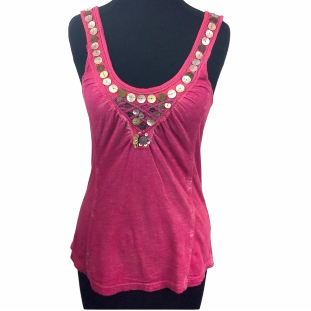 Free People Shell Detailed Tank